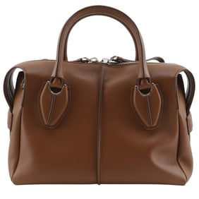 Tod's D-Styling Small Handbag, Shoulder Bag, XBWANYH0200, Brown Calfskin, 2-Way, A5, Women's