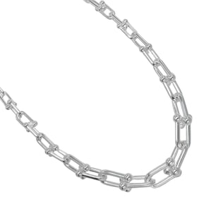 Tiffany & Co. Graduated Link Necklace Hardware, 925 Sterling Silver, Approximately 106.4g