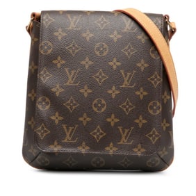 Louis Vuitton Monogram Musette Salsa Long Shoulder Bag M51387 Brown PVC Leather Women's LOUIS