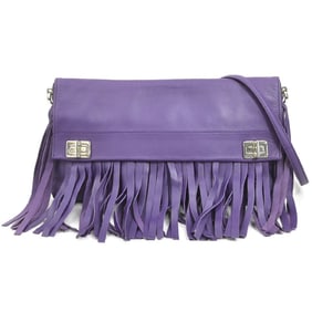 Prada PRADA Shoulder Bag Leather Purple Silver Women's w1263a