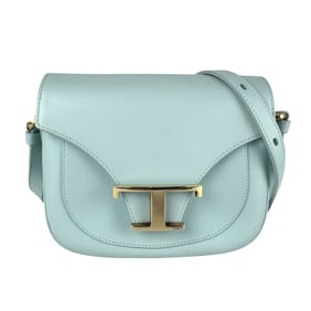 Tod's T-Timeless Leather Shoulder Bag, Light Blue, Women's, Z7144