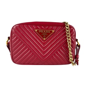 Prada PRADA Shoulder Bag Leather Red Women's z7082