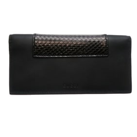 Gucci Men's and Women's Long Wallet 386836 Leather Black
