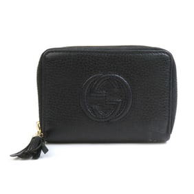 Gucci Soho Leather Wallet/Coin Case, Black, Men's/Women's, 598209 h31585a