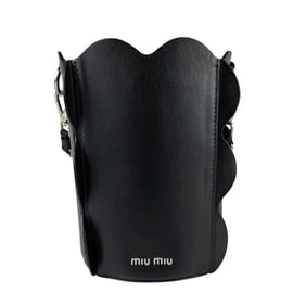 Miu Miu Miu shoulder bag/handbag in black leather for women, z7094