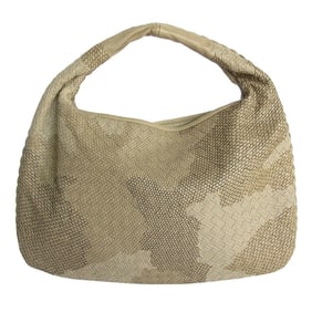 Bottega Veneta Intrecciato Leather Shoulder Bag in Beige Brown for Women, s0687k