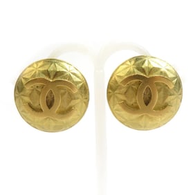 CHANEL Coco Mark Metal Gold Earrings for Women, w1274g