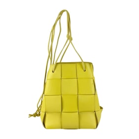 Bottega Veneta Small Cassette Shoulder Bag in Yellow Leather, Women's, z7100