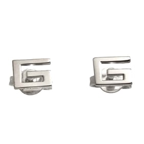Gucci G Earrings in 18K White Gold (750)