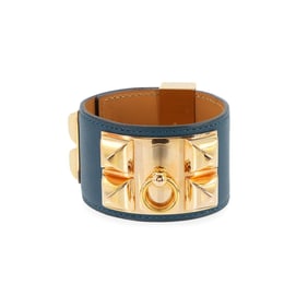 Hermes Hermès Collier de Chien Bangle, Swift, Colvert, T-stamp, Gold Hardware