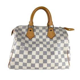 Louis Vuitton Damier Azur Speedy 25 Handbag in Ivory Canvas, Women's, N41534 z7145