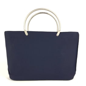 CHANEL tote bag, handbag, polyamide, women's, navy