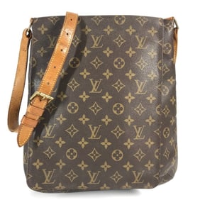 LOUIS VUITTON M51256 Monogram Musette Flap Shoulder Bag in Canvas, Brown