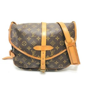 LOUIS VUITTON M42256 Saumur 30 Shoulder Bag, Monogram Canvas, Women's, Brown