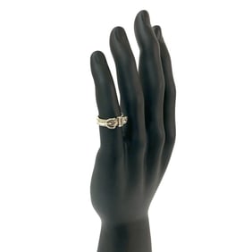 HERMES Hermès Santur Belt Motif Silver 925 Ring, Size 12, 42829