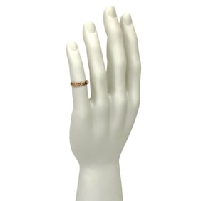 HERMES Ever Hercules Ring with H Logo, 18K Pink Gold, Size 9, Women's, 11310