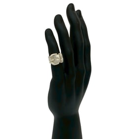 HERMES Boucle Cellier Diane Silver 925 Ring, Size 7, Women's, 07841