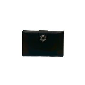 Unused, stored item, B engraved, HERMES RMS bifold leather card case, business holder, pass black,