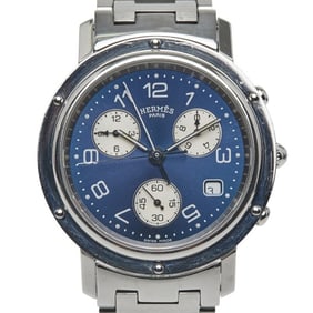 Hermès Clipper Watch CL1.910 Quartz Navy Dial Stainless Steel Men's HERMES