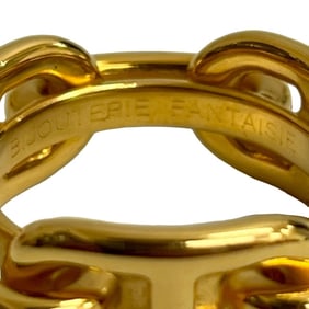 HERMES Chaine d'Ancre Lucade Scarf Ring for Women, Gold, 82855