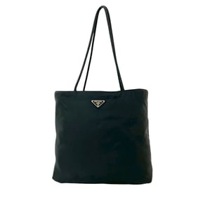PRADA Prada Triangle Logo Metal Plate Tessuto Nylon Tote Bag/Semi Shoulder Bag/Handbag Black 80608