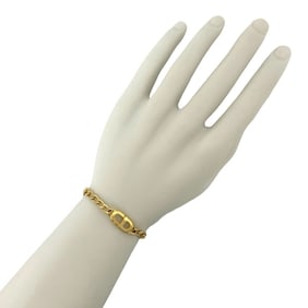Christian Dior CD logo motif GP chain bracelet/bangle in gold (56685)