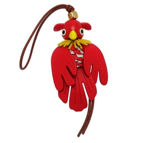 Loewe Limited Edition Parrot Buzz Charm for Women and Men, Calf Leather, Red