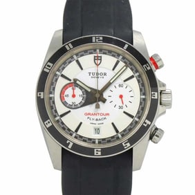 Tudor Grantour Chrono Flyback 20550N Men's Watch with Date Display, White, Automatic