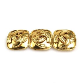CHANEL Coco Mark Metal Gold Brooch for Women w1278i
