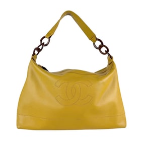 CHANEL Shoulder Bag in Caviar Leather Mustard, Women's, Z7136