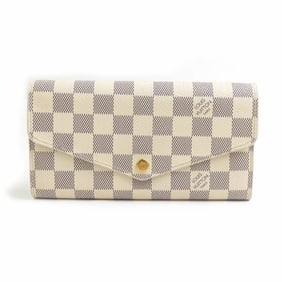 Louis Vuitton Damier Azur Portefeuille Sarah Long Wallet in Canvas, Azur, N63208, Women's, w1268a