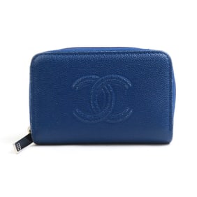 CHANEL Wallet/Coin Case in Caviar Leather, Blue, for Men and Women, H31586a