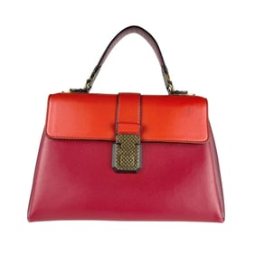 Bottega Veneta Women's Leather Handbag/Shoulder Bag in Red and Orange (z7150)