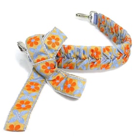 FENDI Mini Strap You Handle Strap, Leather, Canvas, Blue, Beige, Orange, Silver, Women's, e60939a