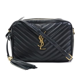 Saint Laurent Lou Shoulder Bag in Black and Gold, Women's, e60953a