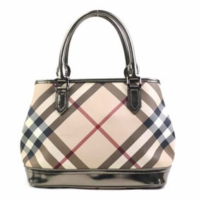 Burberry Handbag, Coated Canvas and Leather, Metallic Khaki Beige, Women's, H31574a
