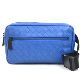 Bottega Veneta Intrecciato Leather Body Bag, Blue, Men's, r10803a