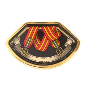 Hermes Hermès brooch in cloisonné metal, enamel, gold, black, and multicolor, women's, e60946