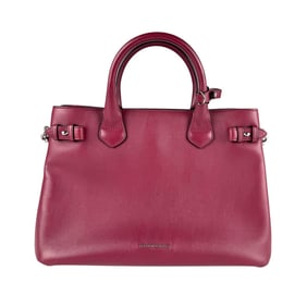 Burberry Women's Leather Handbag Shoulder Bag Wine Red z7151