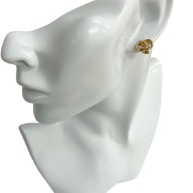 Christian Dior CD logo motif earrings and ear cuffs, gold, 108-2