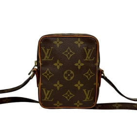 LOUIS VUITTON Mini Danube Monogram Leather Shoulder Bag/Pochette Brown 429-5