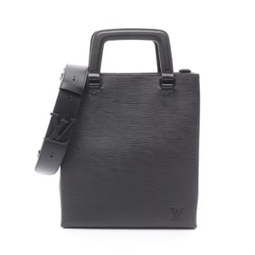 Louis Vuitton Sac Plat Fold Handbag in Epi Leather, Men's, Black, M58497