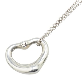 Tiffany & Co. Open Heart Necklace in 925 Sterling Silver for Women.