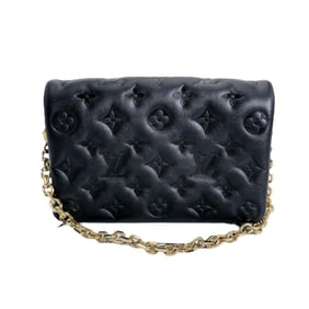 Louis Vuitton Monogram Pochette Coussin Shoulder Bag in Lambskin, M82116, Black