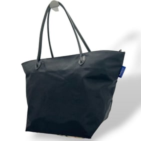 Burberry Blue Label Tote Bag, Black, One-Shoulder, Nylon, Leather, Can be Carried Over the Shoulder,