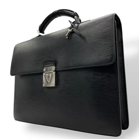 Louis Vuitton Epi Robusto II Business Bag, Noir Leather, Handbag/Briefcase, M54542, Men's
