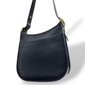 Coach Leather Shoulder Bag, Crossbody, 89125 s8, Black with Gold Hardware, COACH