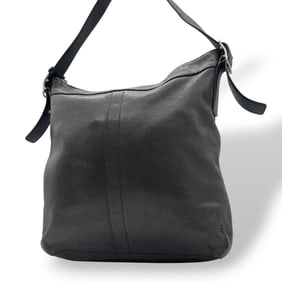 COACH Old Coach Leather Shoulder Bag, Black, 9188 U2, Made in USA