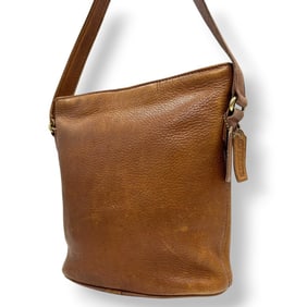 Coach Vintage Shoulder Bag 4907, Brown Glovetanned Leather, Bucket-Shaped, Crossbody, Men's/Women's,