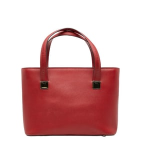 Celine logo tote bag handbag red leather women's CELINE